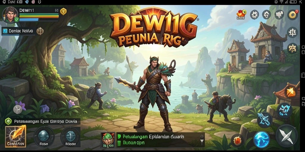 Gameplay dinamis DEWI11 yang penuh strategi dan petualangan.