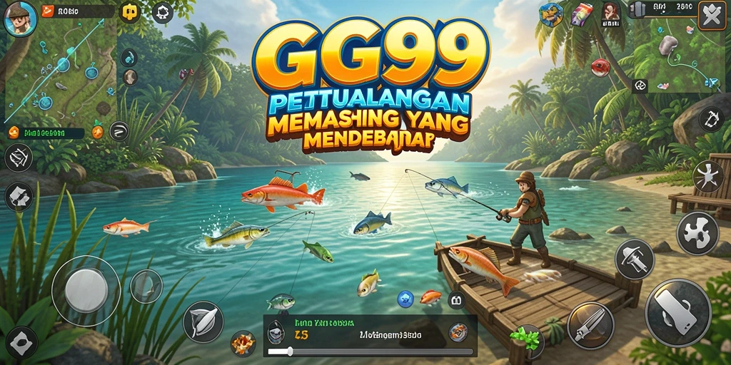 Tampilan gameplay GG99 dengan pengalaman memancing yang seru dan interaktif.