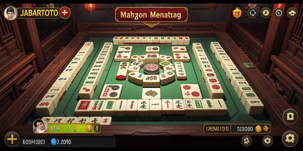 Tangkapan layar JABARTOTO menampilkan aksi permainan Mahjong yang menarik.