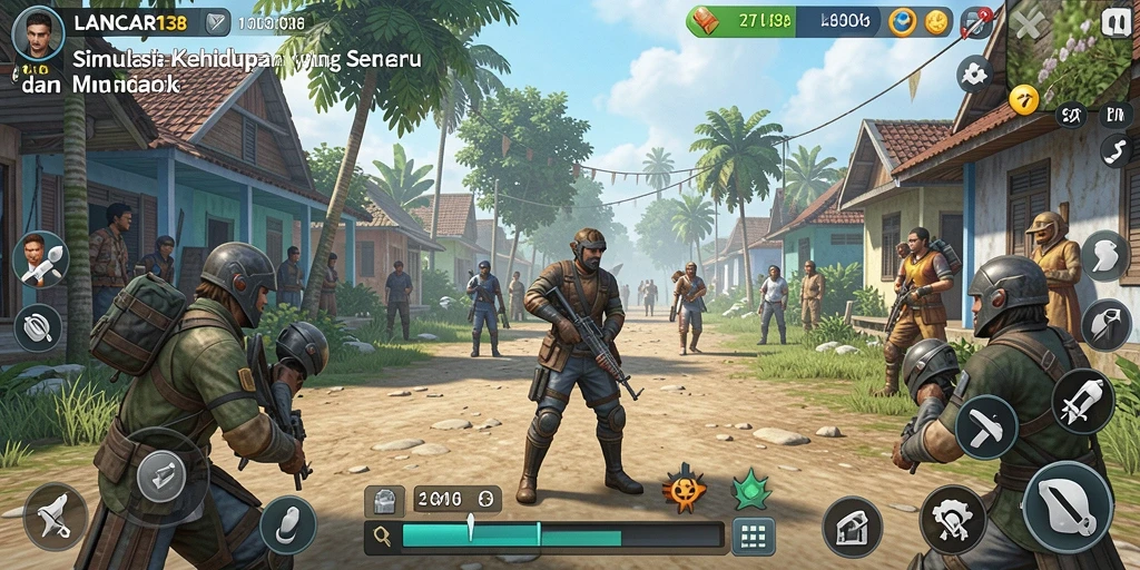 Tampilan gameplay seru dengan karakter interaktif di LANCAR138.