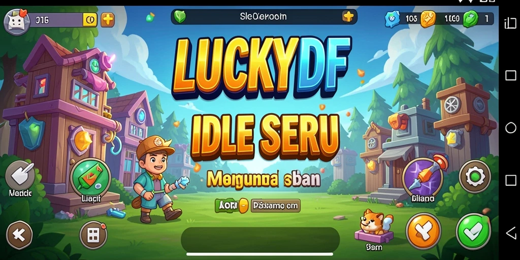 Gameplay LUCKYDF yang sederhana dan menarik sebagai game Idle.