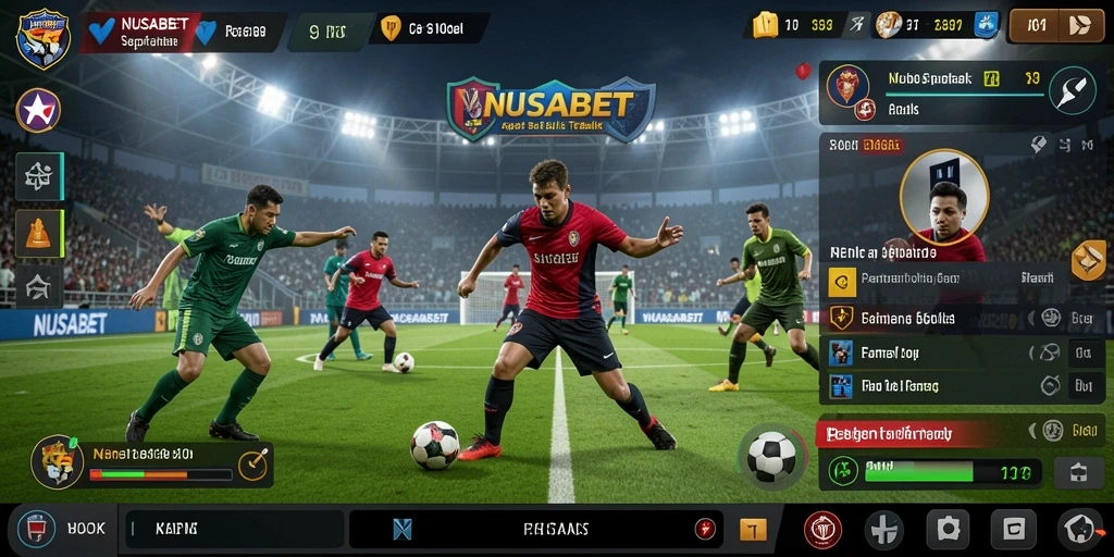 Tampilan menarik dari gameplay NUSABET di sepak bola.