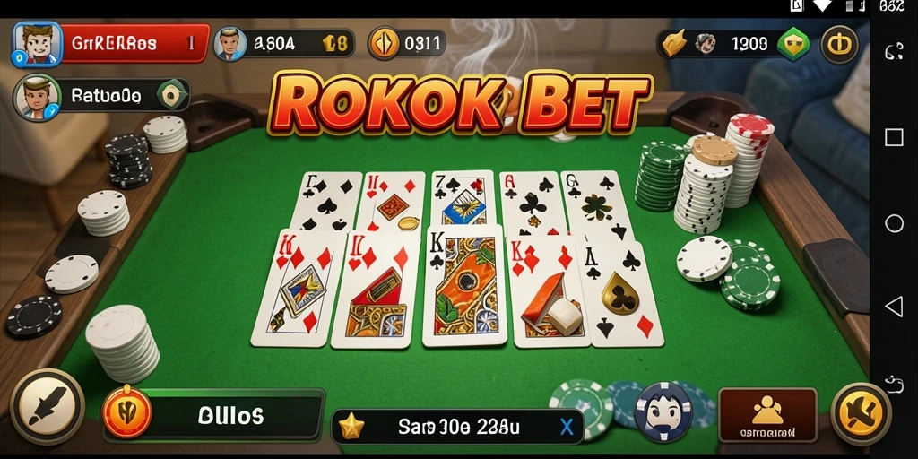 Tangkapan layar ROKOKBET yang menampilkan gameplay gaple yang seru.