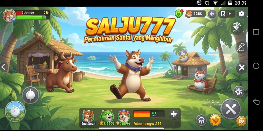 Screenshot SALJU777 menunjukkan gameplay yang menyenangkan dan penuh warna.