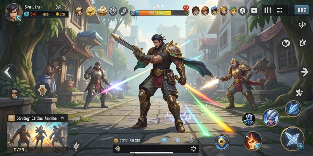 Tangkapan layar menunjukkan momen intens dari gameplay strategi SVIP9.