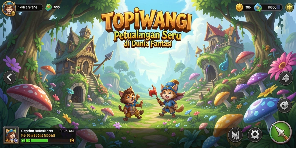 Gameplay menarik TOPIWANGI dalam petualangan fantastis.