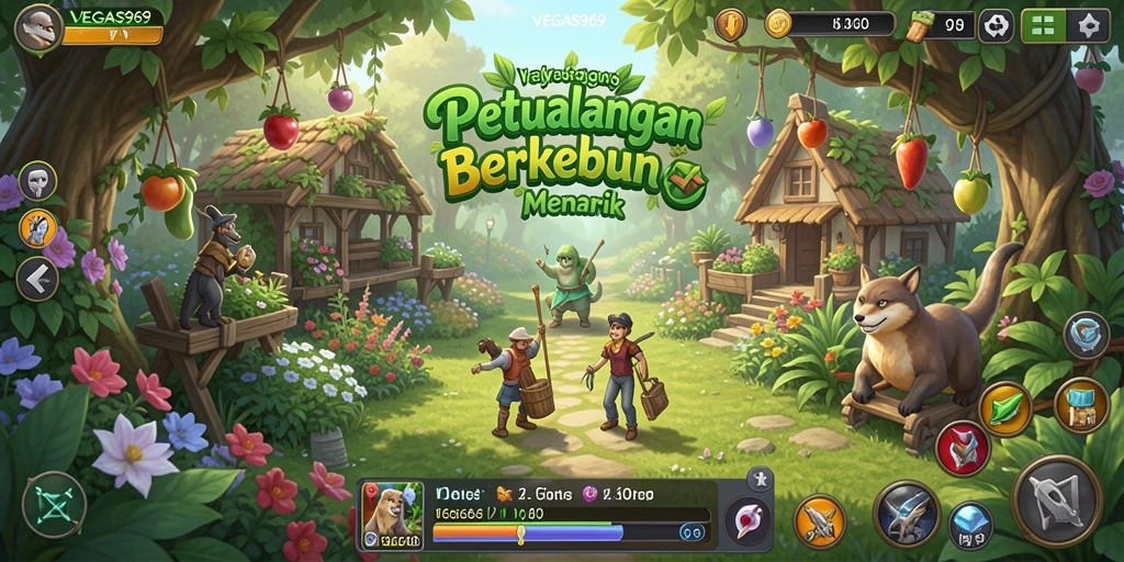 Tampilan menarik dari gameplay <strong>VEGAS969</strong> di dunia pertanian yang luas.